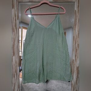 Free People Light Green Cami With Adjustable Straps.